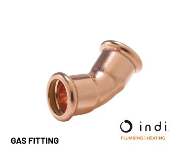 Indi Pressfit Obtuse Elbow 22mm - Gas