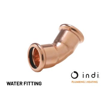 Indi Pressfit Obtuse Elbow 35mm - Water