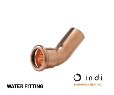 Indi Pressfit Obtuse Street Elbow 35mm - Water