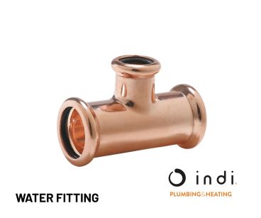 Indi Pressfit Reducing Tee 28mm x 28mm x 15mm - Water