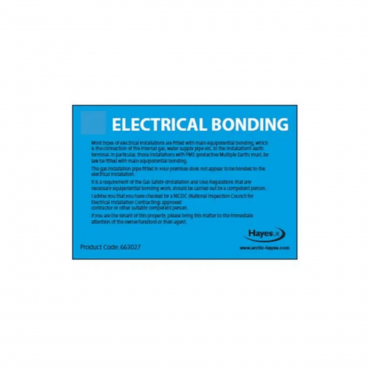 Hayes Electrical Bonding Labels