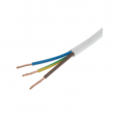Electrical Cable Flex 3 Core  1.5 mm (White) Per Mtr