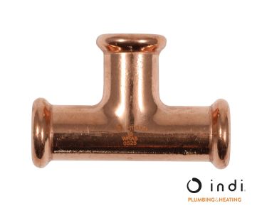 Indi Pressfit Reducing Tee 42mm x 42mm x 22mm - Water