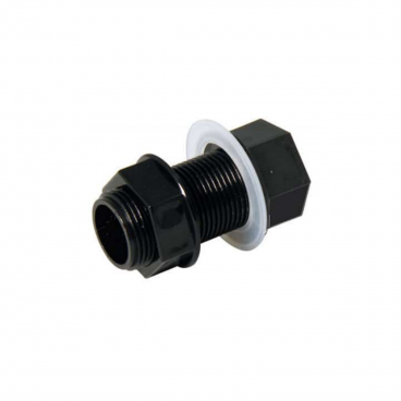 F/P Overflow 21.5mm Straight Tank Connector - Black