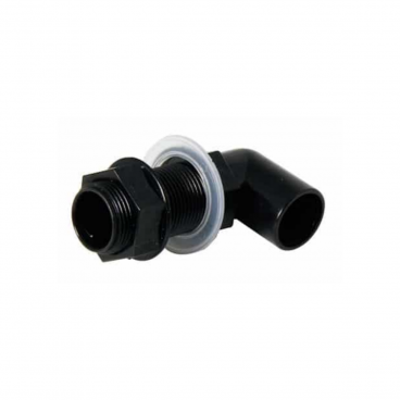 F/P Overflow 21.5mm Bent Tank Connector - Black