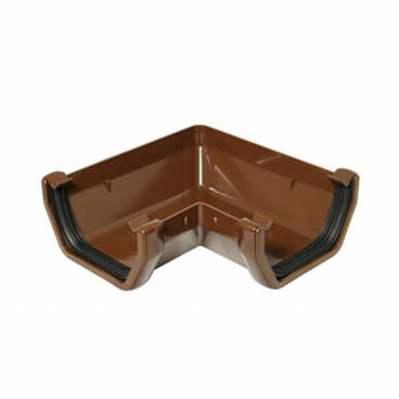 F/P Square Line Gutter 114mm 90* Angle - Brown **