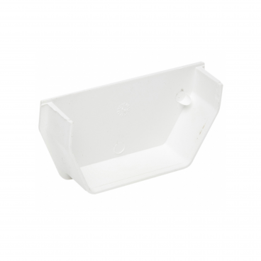 F/P Sqaure Line Gutter 112mm Internal Stopend - White **