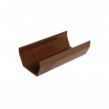 F/P Square Line Gutter 114mm 2 Mtr - Brown **