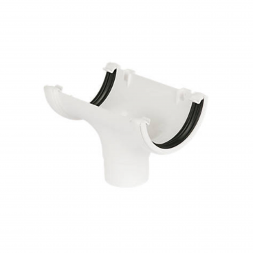 F/P Half Round Gutter 112mm Running Outlet - White **