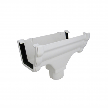 F/P Niagara Ogee Gutter Running Outlet - White **