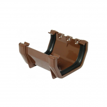 F/P Square Line Gutter 114mm Union Bracket - Brown **