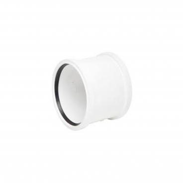 F/P Ring Seal Soil 110mm Double Socket Coupling - White