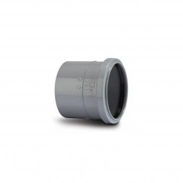 F/P Ring Seal Soil 110mm Single Socket Coupling - Grey