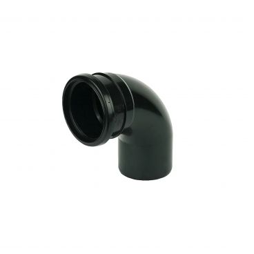 F/P Ring Seal Soil 110mm 90Deg Bend Single Socket - Black