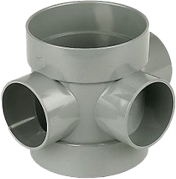 F/P 110mm Short Boss Pipe - Grey