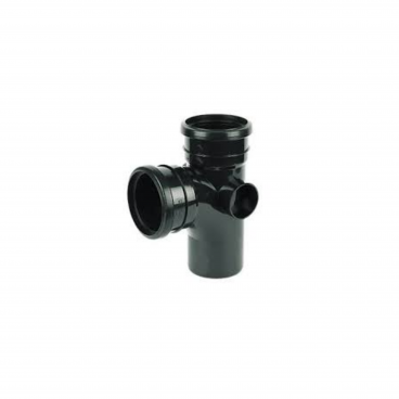 F/P Ring Seal Soil Solvent 92.5Deg Branch Triple Socket Black