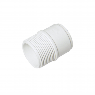 F/P Abs Solvent Waste Adaptor Male 40mm - White